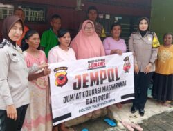 Polwan Bhabinkamtibmas Edukasi Kamtibmas Pada Warga di Desa Bantrangsana