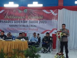 Jaga Stabilitas Jelang Pilkades Serentak Polres Majalengka Gelar Deklarasi Damai