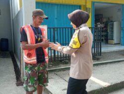 Dalam Rangka Ops Bina Kusuma,Polwan Bhabinkamtibmas Berikan Himbauan Pada Juru Parkir