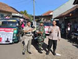 Sinergi TNI Polri, Polsek Sukahaji Bersama Koramil Monitoring dan Pengamanan Kampanye Pilkades