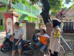 Polwan Blusukan Sapa Masyarakat Sekaligus Berikan Himbauan Kamtibmas