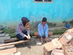 Ciptakan Harkamtibmas Kondusif,Polwan Bhabinkamtibmas Blusukan Sambangi Warga