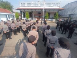 Apel Gelar Pasukan Pergeseran Personil Pengamanan Pilkades di Wilayah Hukum Polsek Jatiwangi Polres Majalengka