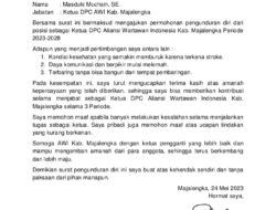 Terkendala Sakit, Masduki Muchsin Mengundurkan Diri dari Ketua AWI DPC Kabupaten Majalengka