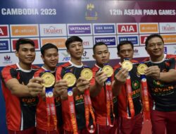 Tim Beregu Para Bulu Tangkis Berhasil Sumbangkan Medali Emas Pertama Indonesia di Asean Para Games 2023 Kamboja