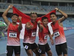 Sukses Taklukkan Thailand, Tim Para Atletik Nomor Etstafet 4 x 100 Meter Putra Persembahkan Emas untuk Merah Putih