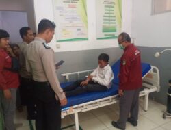 Respon Cepat Polisi di Palasah Bantu Korban Laka Tunggal