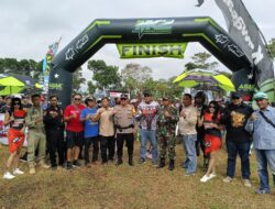 Buka Lomba Trail Adventure, Kapolsek Sukahaji Selamat Bertanding Jajal Medan Gawir Dapung Desa Ciomas