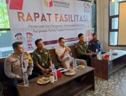 Hadiri Rapat Fasilitasi, Kapolsek Sukahaji Sebagai Narasumber Pembinaan dan Penguatan Kelembagaan Aparatur Pengawas Pemilu