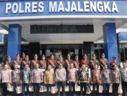 Kapolres Majalengka Memimpin Kegiatan Pelepasan Purna Tugas Personil Polres Majalengka