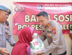 Polres Majalengka Gelar Baksos Dalam Rangka Hari Bhayangkara Ke 77 di Desa Tajur