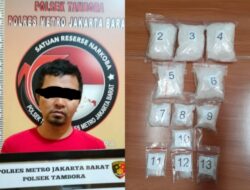 Pengedar Sabu di Kawasan Gambir Diringkus, Barbuk 12 Paket Plastik Isi Sabu