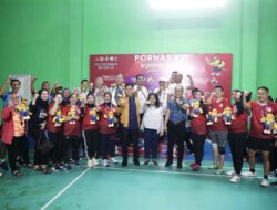 Tim Tenis Meja Beregu Kemenpora Sukses Kawinkan Emas PORNAS XVI KORPRI 2023