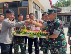 Polsek Leuwimunding Menerima Kunjungan Koramil Leuwimunding Dalam Perayaan Hari Bhayangkara ke-77