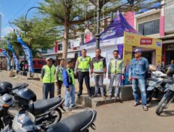 Ps. Panit Lantas Polsek Cikijing Blusukan Sambangi Opang, Kampanyekan Tertib Berlalu Lintas.