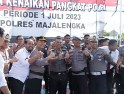 Pimpin Kenaikan Pangkat 26 Personil, Inilah Pesan Kapolres Majalengka