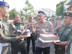 Berikan Ucapan Selamat Hari Bhayangkara ke 77, Dandim 0617/Majalengka Datangi Polres Majalengka