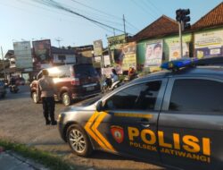 Tekan Angka Kecelakaan Lalu Lintas dan Kemacetan, Anggota Polsek Jatiwangi Gelar Pataka