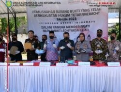 Kejari Indramayu Musnahkan Barang Bukti Dari 156 Perkara Yang Telah Memiliki Kekuatan Hukum Tetap.
