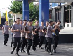 Jaga Kebugaran Fisik, Polres Majalengka Laksanakan Olahraga Pagi Bersama