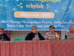 Kapolsek Jatiwangi  Memberikan Materi Dalam Kegiatan MPLS di Sekolah SMAN 1 Jatiwangi