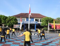Jaga Kesehatan, Polres Majalengka Gelar Olahraga di Lapangan Mapolres Majalengka