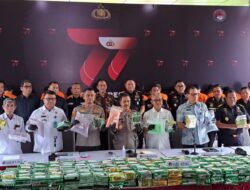 Polri Ungkap Peredaran Narkoba, 13 Tersangka dan Sabu 428 Kg Disita