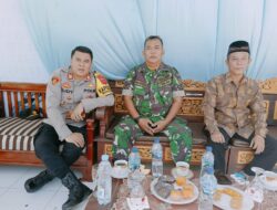 Bentuk Sinergitas, Polsek Sukahaji Bersama Koramil Sukahaji Berikan Himbauan Pesan Kamtibmas