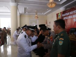 Kapolres Majalengka Diwakili Kabag Ops Polres Menghadiri Pelantikan Kepala Desa Hasil Pilkades Serentak Tahun 2023