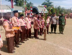 Kapolsek Sukahaji Hadiri Upacara Pembukaan Jambore Ranting Tingkat Kwartir Ranting Gerakan Pramuka
