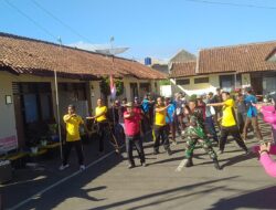 Senam Sehat Polsek Cikijing Bersama Muspika Dan Masyarakat, Dalam Rangka Memeriahkan HUT RI Ke-78.