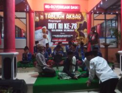 Kapolsek Sukahaji Hadiri Kegiatan Tabligh Akbar Dalam Rangka Memperingati HUT RI Ke-78 di Desa Cikoneng