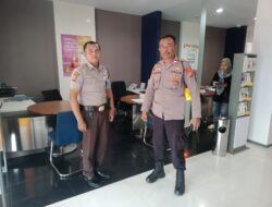 Sambangi Bank, Ps. Panit Samapta Imbau Satpam Untuk Tetap Waspada