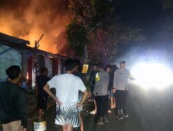 Polsek Kadipaten Amankankan Lokasi Kebakaran di Kios Tanah Bengkok Blok Dukuh Bitung