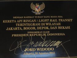 Presiden Jokowi Resmikan LRT Terintegrasi Jabodebek