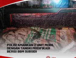 Polda Aceh, Amankan Dua Unit Mobil Tangki Modifikasi Berisi BBM Subsidi