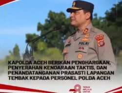 Personel Brimob Polda Aceh, Mendapatkan Penghargaan dari Kapolda Aceh