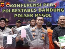 Press Conferensi Polrestabes Bandung, Tangkap Pelaku Pembobol Minimarket Di Kec.Regol Kota Bandung