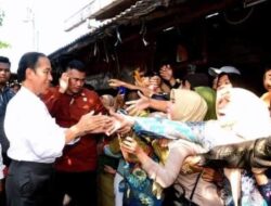 Presiden Tinjau Harga Sejumlah Komoditas Pangan di Pasar Grogolan Baru Pekalongan