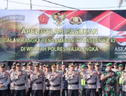 Polres Majalengka Gelar Apel Pasukan untuk Pengamanan KTT ASEAN Ke-43 di Wilayah Kabupaten Majalengka