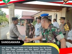 Wakili Dandim 0117/Atam, Pasi Ops Ikuti Apel Gelar Pasukan Operasi Zebra Seulawah 2023