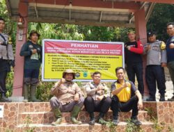 Kapolsek Sindangwangi Bersama Masyarakat Peduli Api dan Perangkat Desa Berantas Potensi Karhutla