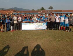 Kapolsek Cikijing Beserta Jajaran Monitoring dan Melaksanakan Pengamanan Pembukaan Sepak Bola Liga Persikas