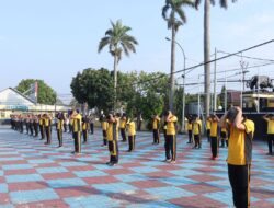 Jaga Kondisi Tetap Prima, Polres Majalengka Gelar Olahraga Bersama