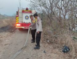 Polsek Kadipaten Mengambil Tindakan Cepat Pasca Kebakaran Lahan di Dekat Tempat Pembuangan Akhir