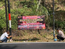 Polisi di Maja Pasang Imbauan Karhutla: “Stop Kebakaran untuk Keselamatan Bersama”