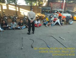 Tindak Tegas, Sat Samapta Amankan Pemuda Yang Hendak Tawuran