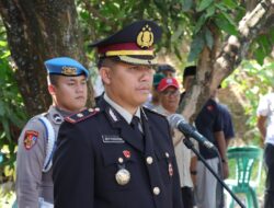 Wakapolres Majalengka Memimpin Upacara Pelepasan dan Pemakaman Aiptu Asep Yayan