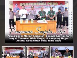 Polres Bener Meriah Amankan Senjata Api Rakitan Yang di Temukan, di Kampung Negeri Antara