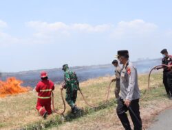 Kapolres Majalengka dan Tim Gabungan Berhasil Padamkan Kebakaran di Area Lahan BIJB Kertajati
